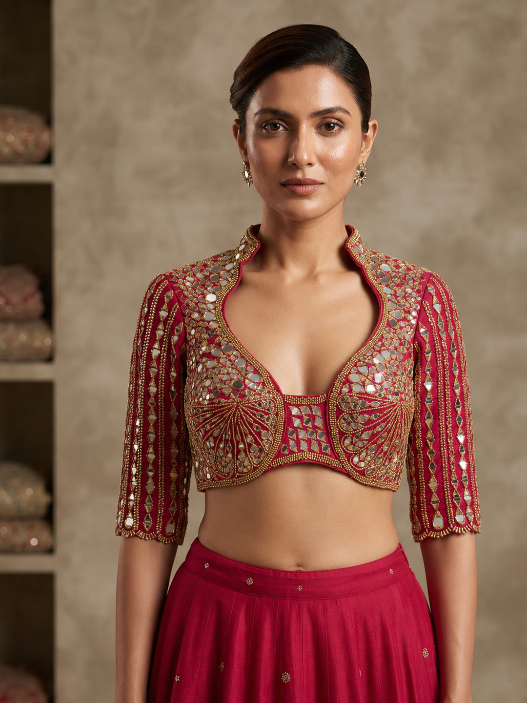 Mirror Collor Blouse