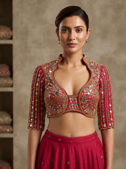 Mirror Collor Blouse