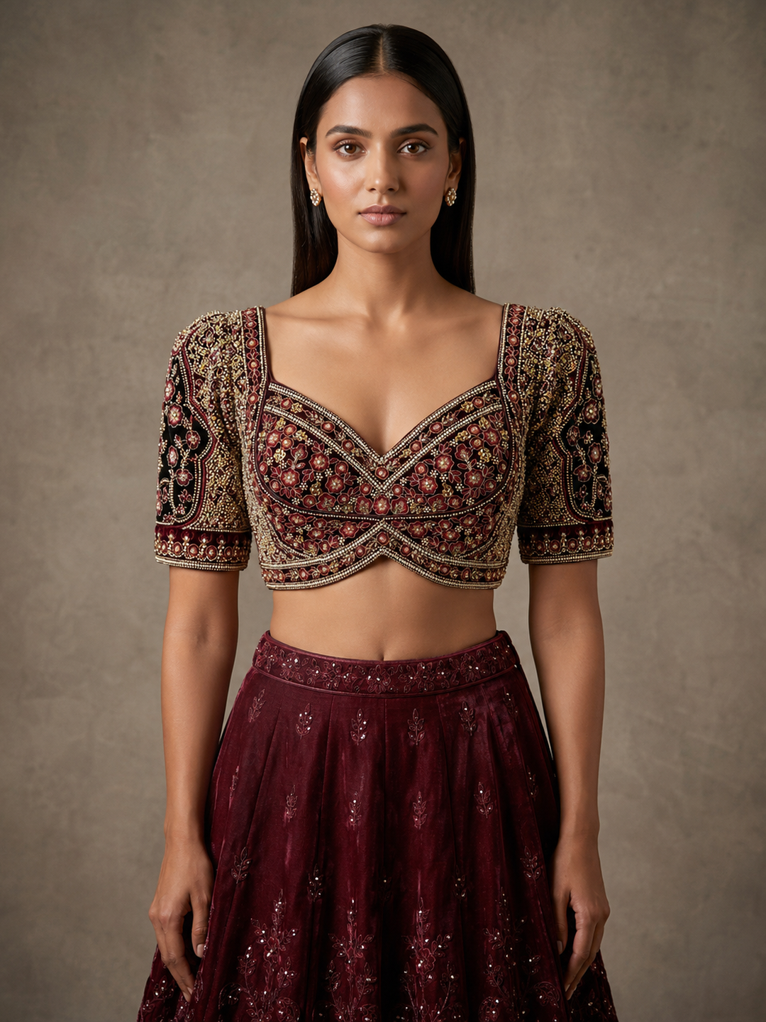 Mughal velvet blouse