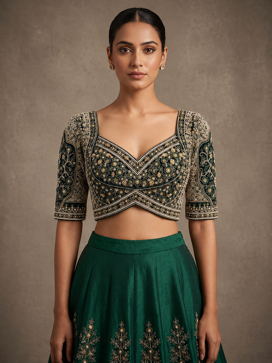 Mughal velvet blouse