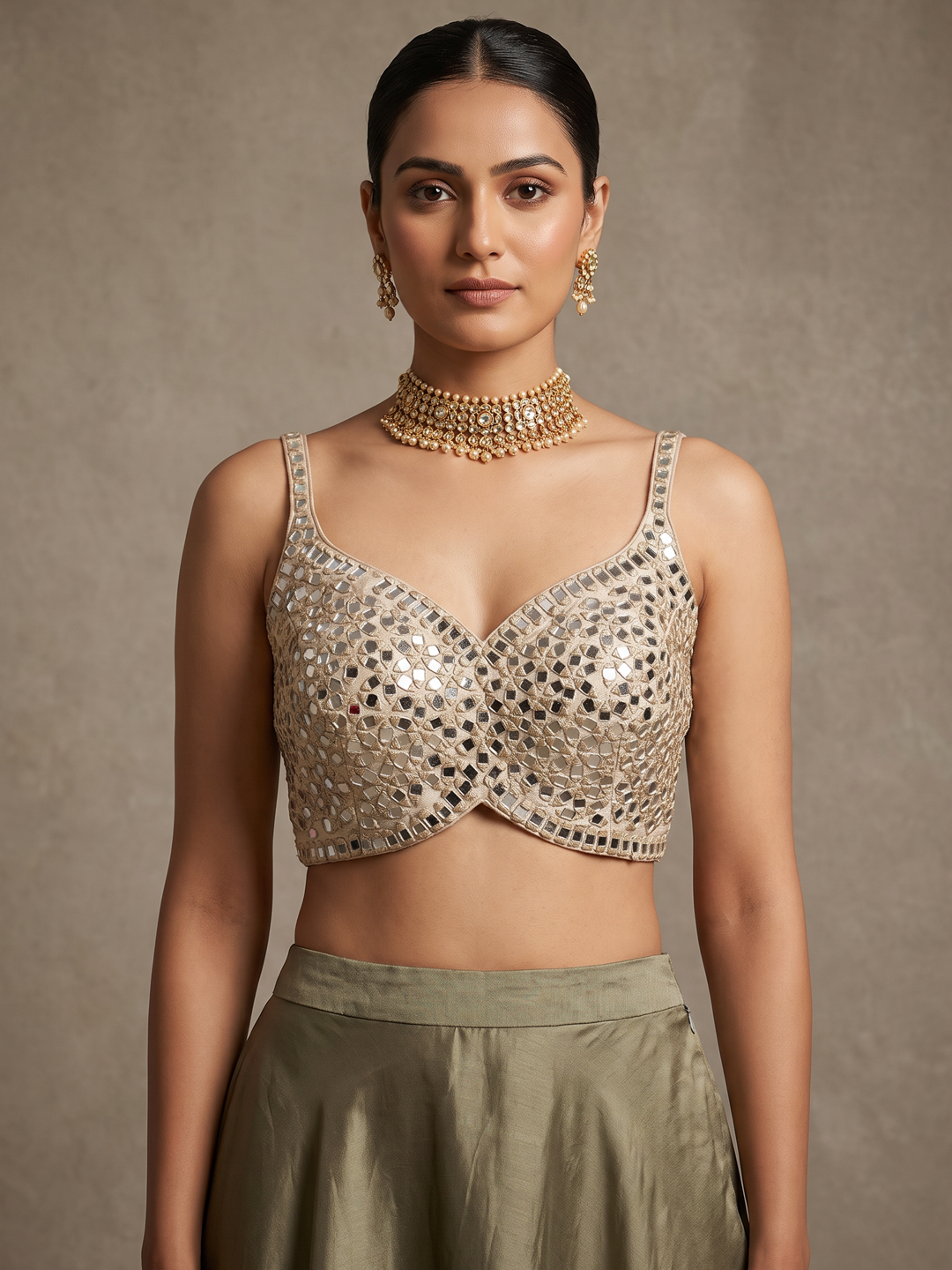 Mirror Sleeveless blouse