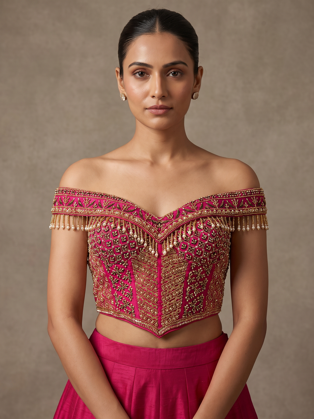 Rashmika inspired off shoulder corset
