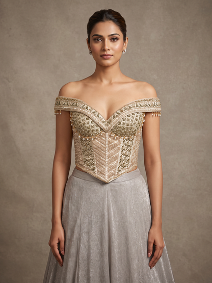 Rashmika inspired off shoulder corset